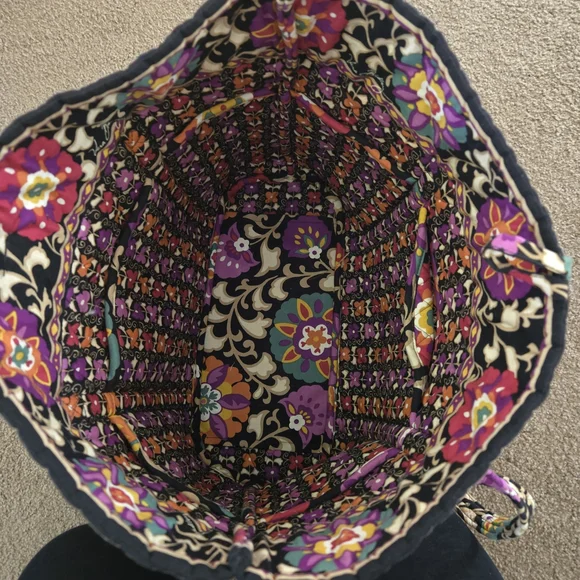 Vera Bradley- Suzani- Deco Daisy- Large- Floral- Shoulder- Tote Bag- - Picture 6 of 9